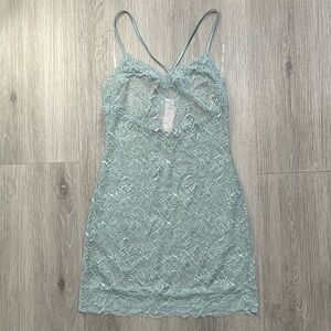 Victoria's Secret Lace Slip Dress in Light Mint